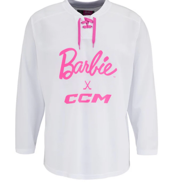 CCM Barbie Branded Jersey YTH (Pink and White)