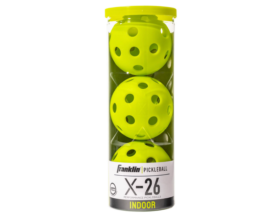 Franklin X-26 INDOOR Pickleball 3 Pack Tube